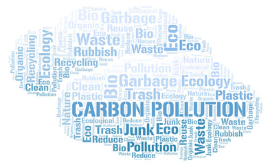 Fototapeta premium Carbon Pollution word cloud.
