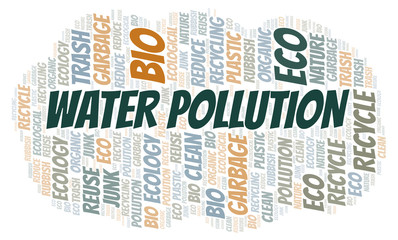 Obraz premium Water Pollution word cloud.