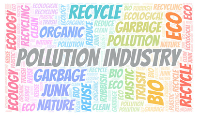 Fototapeta premium Pollution Industry word cloud.