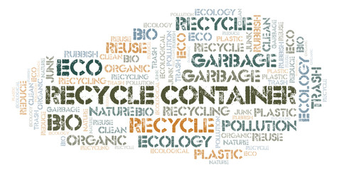 Recycle Container word cloud.