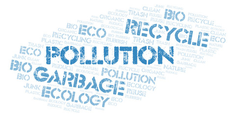 Fototapeta premium Pollution word cloud.