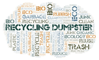 Recycling Dumpster word cloud.