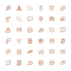 Editable 36 comment icons for web and mobile