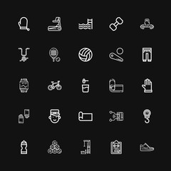 Editable 25 fitness icons for web and mobile