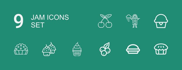 Editable 9 jam icons for web and mobile