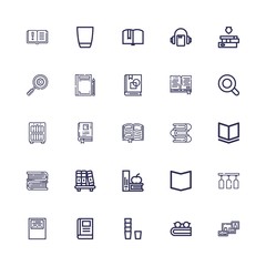 Editable 25 studying icons for web and mobile