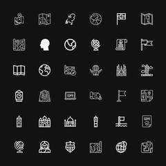 Editable 36 europe icons for web and mobile