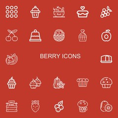 Editable 22 berry icons for web and mobile