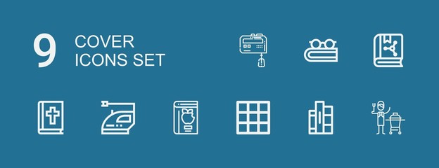 Editable 9 cover icons for web and mobile