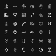 Editable 36 power icons for web and mobile