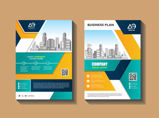 Vector flyer template layout design. For business brochure, poster, annual report, leaflet, magazine or book cover