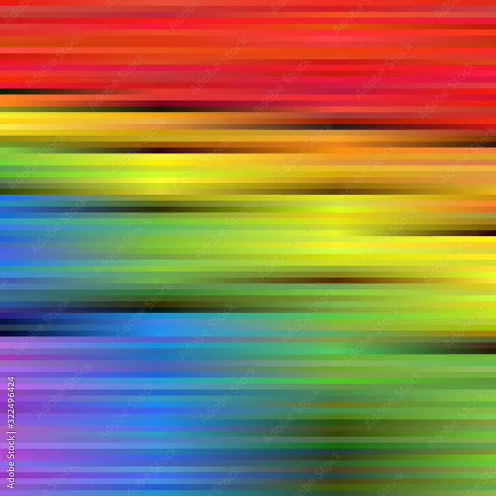 Poster rainbow spectrum background of blurred horizontal stripes. abstract vector backdrop