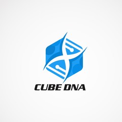 Cube DNA logo design concept