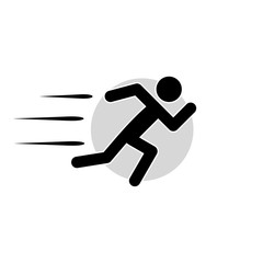 Man running icon on white background