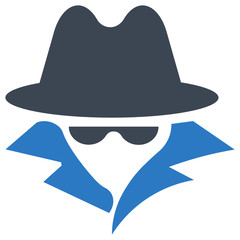 Computer hacker Avatar concept, Internet spy Vector Cracker Icon design