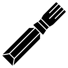 Chisel shaped cutting edge vector Glyph icon design