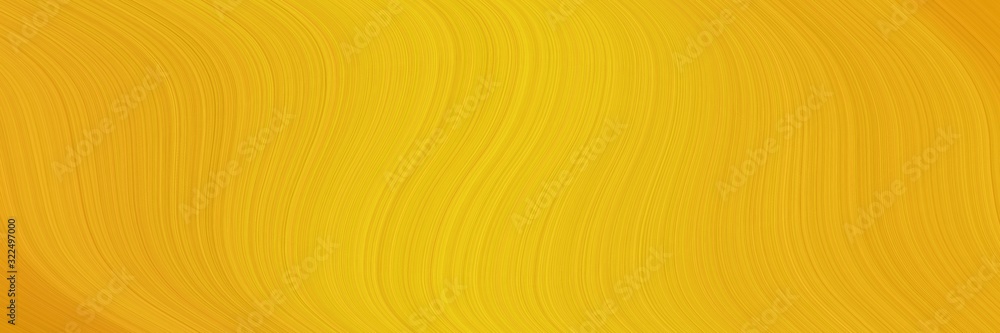 Poster flowing banner with golden rod, vivid orange and gold colors. dynamic curved lines with fluid flowin