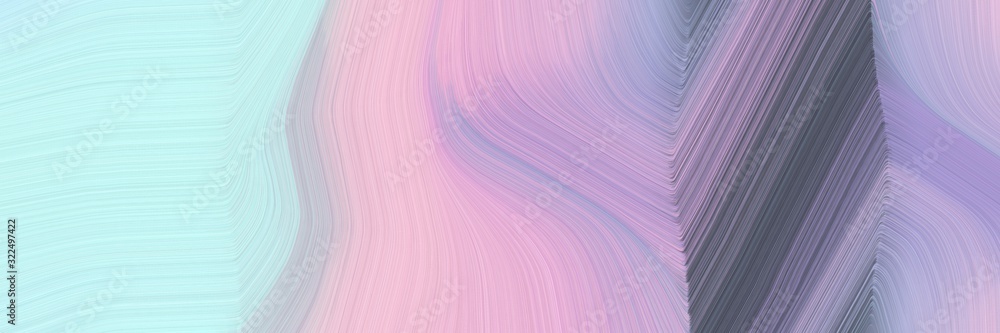 Aufkleber artistic banner design with thistle, dim gray and pale turquoise colors. dynamic curved lines with f