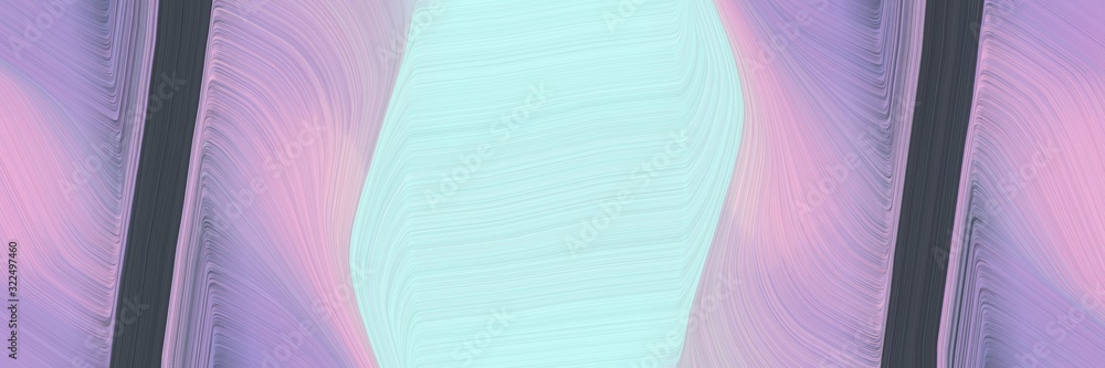 Poster modern banner design with pastel violet, dark slate gray and pale turquoise colors. dynamic curved l