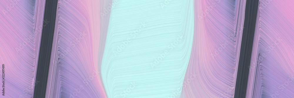 Aufkleber decorative designed horizontal banner with pastel violet, dark slate gray and pale turquoise colors.