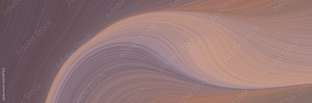 Poster decorative banner with gray gray, dim gray and tan colors. dynamic curved lines with fluid flowing waves and curves