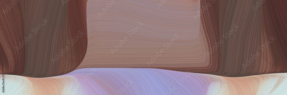 Poster moving header with pastel brown, old mauve and light pastel purple colors. dynamic curved lines with fluid flowing waves and curves