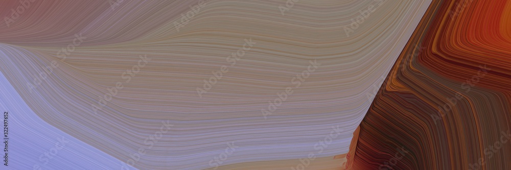 Poster modern designed horizontal header with gray gray, light pastel purple and dark red colors. dynamic curved lines with fluid flowing waves and curves