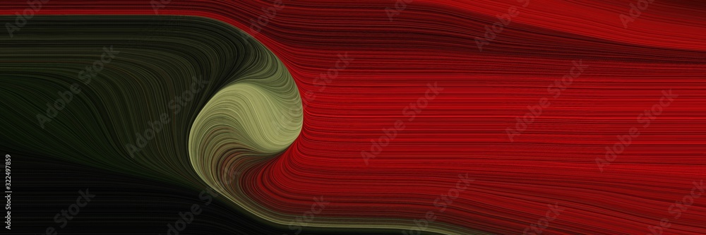 Poster artistic header design with very dark pink, very dark red and strong red colors. dynamic curved lines with fluid flowing waves and curves