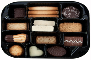A box full with various biscuits