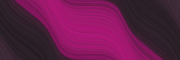 modern horizontal header with very dark blue, medium violet red and dark moderate pink colors. dynamic curved lines with fluid flowing waves and curves