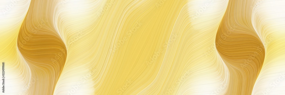 Fototapete moving banner with khaki, beige and bronze colors. dynamic curved lines with fluid flowing waves and