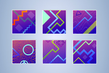 Abstract modern background. Geometric shapes and lines. Colorful gradient vector texture
