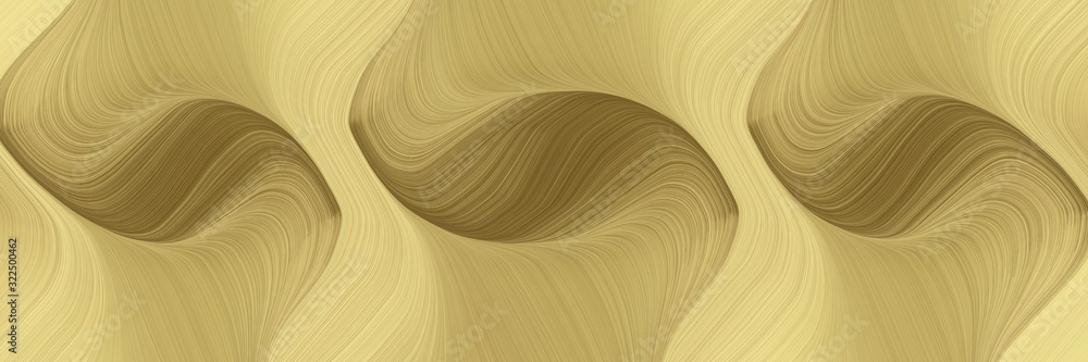 Poster dynamic banner design with dark khaki, brown and khaki colors. dynamic curved lines with fluid flowing waves and curves