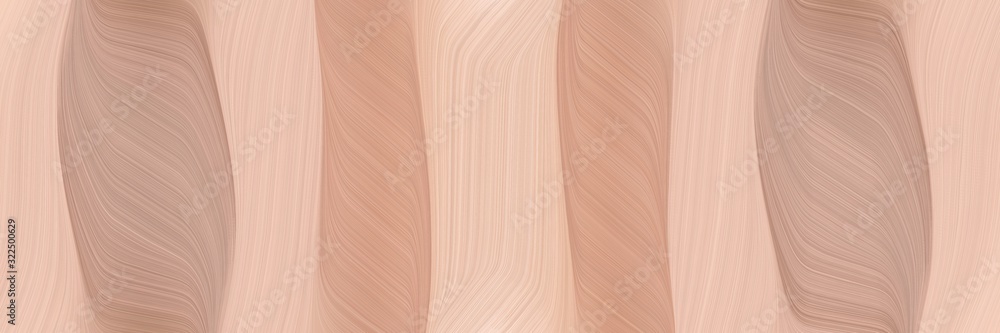 Aufkleber artistic designed horizontal header with tan, rosy brown and peach puff colors. dynamic curved lines with fluid flowing waves and curves