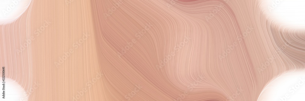 Aufkleber surreal header design with tan, linen and baby pink colors. dynamic curved lines with fluid flowing waves and curves