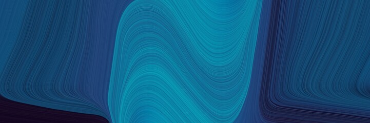 surreal designed horizontal header with dark slate gray, dark cyan and very dark blue colors. dynamic curved lines with fluid flowing waves and curves
