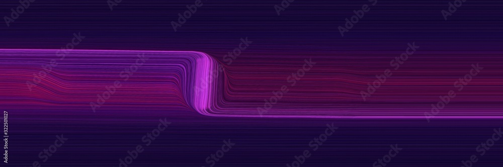 Poster modern horizontal banner with very dark blue, very dark magenta and dark orchid colors. dynamic curv