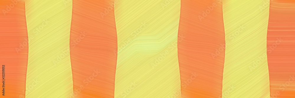 Poster artistic designed horizontal header with khaki, coral and sandy brown colors. dynamic curved lines with fluid flowing waves and curves