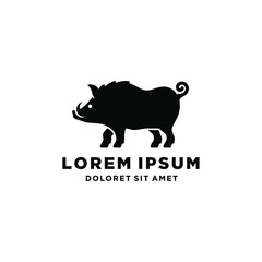 pig boar warthog hog logo icon vector illustration download
