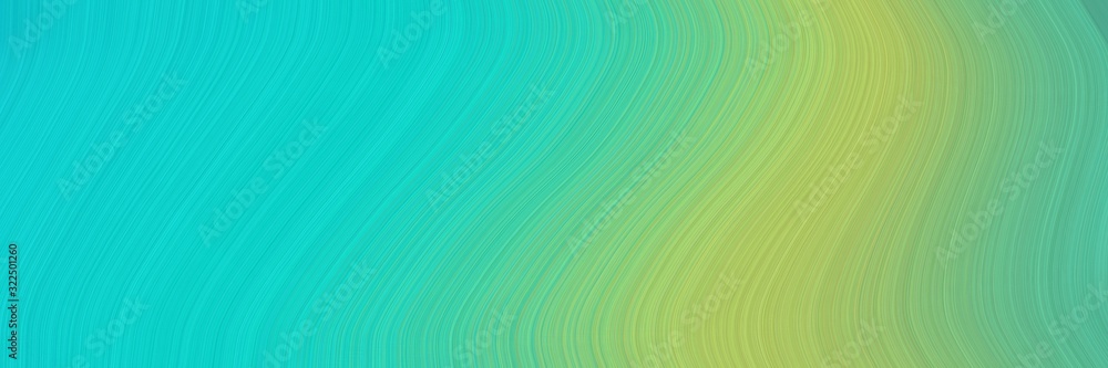 Aufkleber moving horizontal header with dark turquoise, dark khaki and medium aqua marine colors. dynamic curv