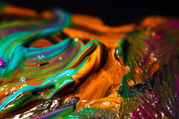 Abstract painted background. Background was painted on black paper.