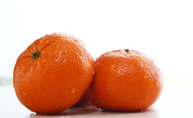 tangerines isolated on white background