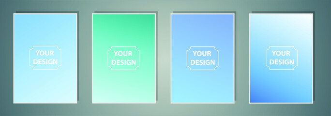 Modern vector template for cover, poster, brochure, mobile app. Abstract color gradient background