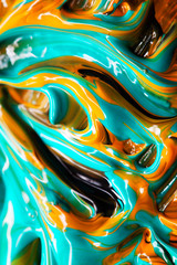 Abstract painted background. Background was painted with a lot of orange mixed with blue  color