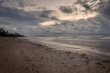 Casuarina beach, Darwin, Australia, 01/11/20. Beach and dramatic clouds.