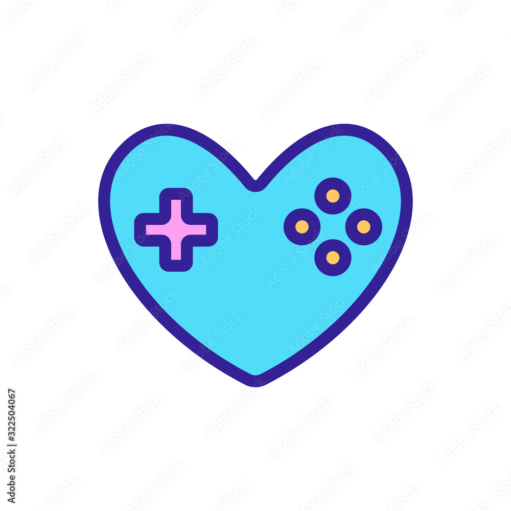 Poster control game icon vector. thin line sign. isolated contour symbol illustration