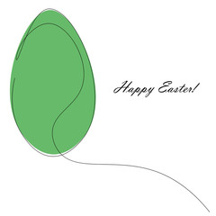 Easter card with egg concept vector illustration