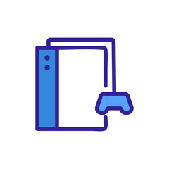 Game console icon vector. Thin line sign. Isolated contour symbol illustration