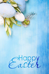 Easter background with Easter eggs