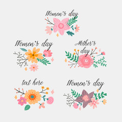 8 March International Women's Day design with handwritten lettering